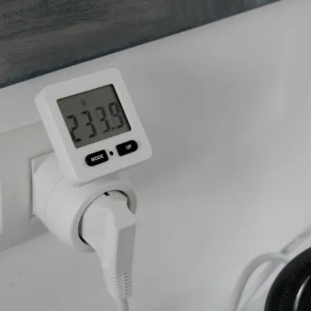 Plug with consumption meter Chacon 54351 White