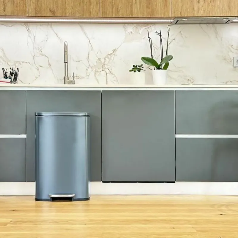 Jäteastia Kitchen Move Harmaa Ruostumaton teräs 50 L