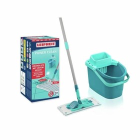 Mop with Bucket Leifheit PowerClean Turkoosi