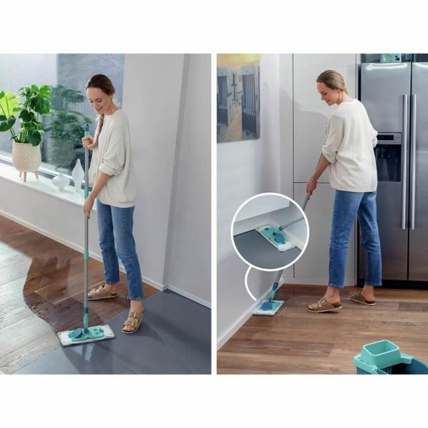 Mop with Bucket Leifheit PowerClean Turquoise