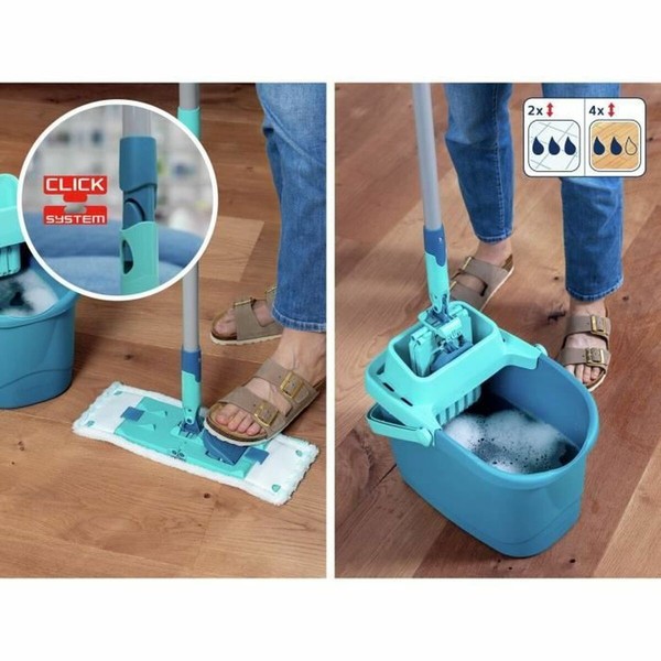 Mop with Bucket Leifheit PowerClean Turquoise