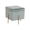 подставка для ног DKD Home Decor Металл бирюзовый полиэстер (45 x 45 x 45 cm)