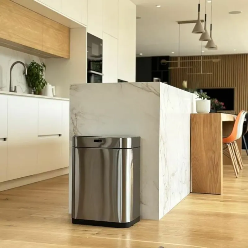 Jäteastia Kitchen Move Harmaa Metalli Ruostumaton teräs 60 L