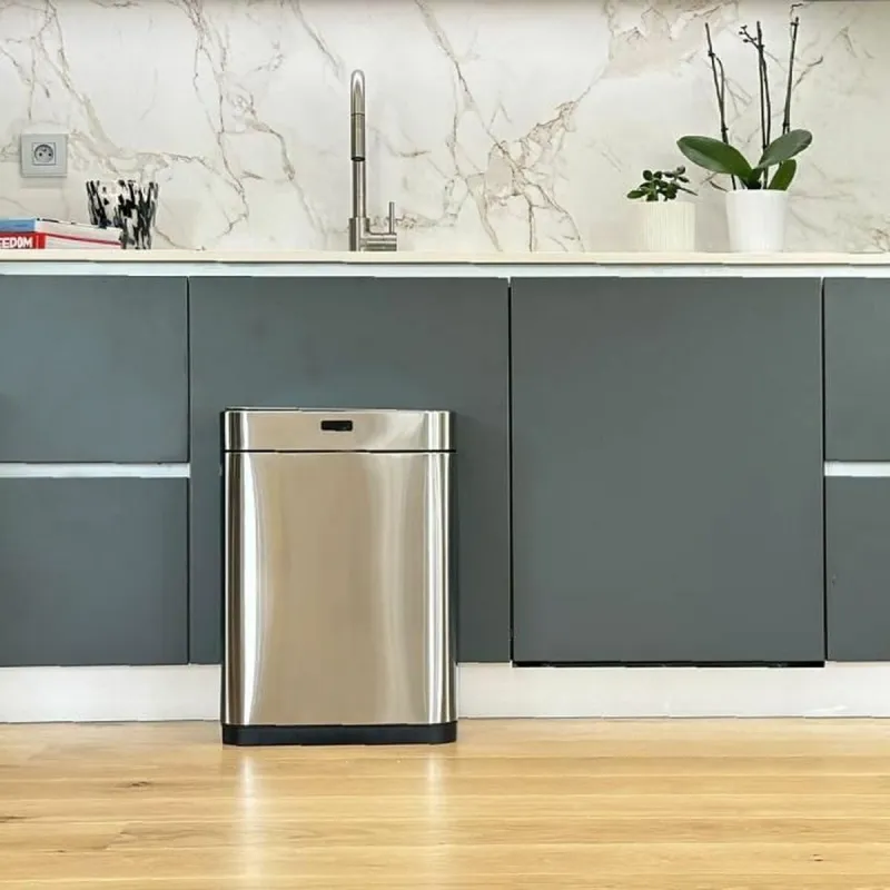 Jäteastia Kitchen Move Harmaa Metalli Ruostumaton teräs 60 L