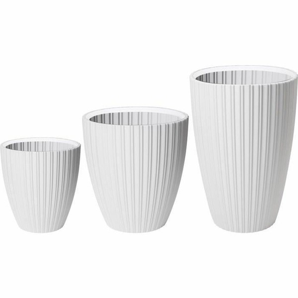 Stiklainis Garden ID Fancy Balta Polietilenas 40 x 42 cm