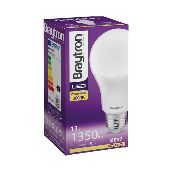 BRY-ADVANCE-13W-E27-A60-3000K-LED BULB