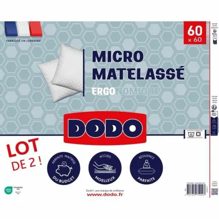 Pillow DODO White 60 x 60 cm (2 Units)