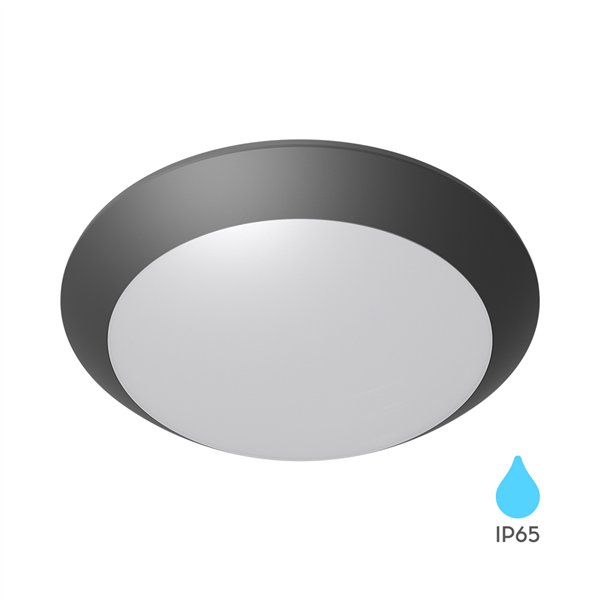 BRY-NAPOLI-D270-1xE27-PC-GRY-IP65-CEILING LIGHT
