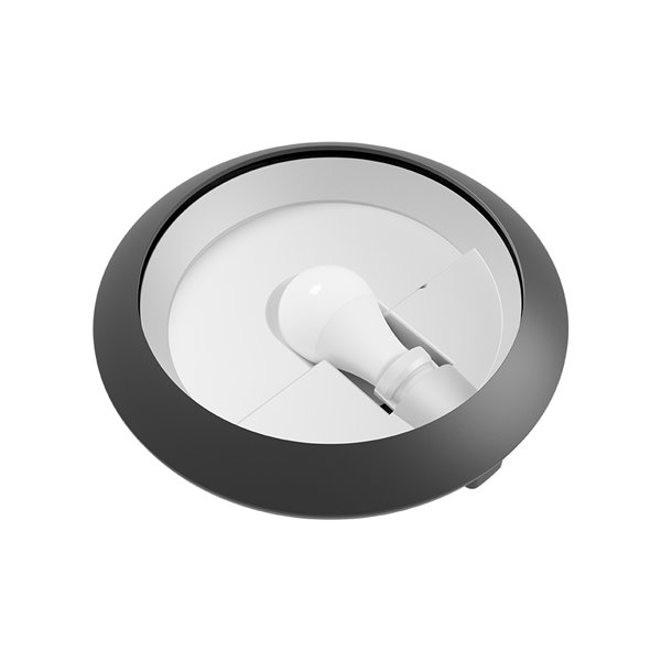 BRY-NAPOLI-D270-1xE27-PC-GRY-IP65-CEILING LIGHT