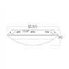 BRY-NAPOLI-D270-1xE27-PC-GRY-IP65-CEILING LIGHT