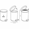 Pedal bin TODAY UTILITY Black 3 L 17 x 25 cm