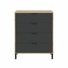 Chest of drawers Brown Black 77,5 x 40 x 93,5 cm