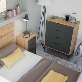 Chest of drawers Brown Black 77,5 x 40 x 93,5 cm