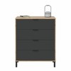 Chest of drawers Brown Black 77,5 x 40 x 93,5 cm