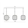 BRY-S009S-3H-1xE27-OPL-BLC-PENDANT LIGHT