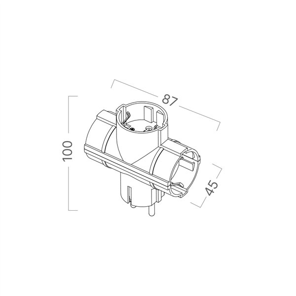 BRY-XLINE-HR3-3WAY-W/CP-EU-SOCKET