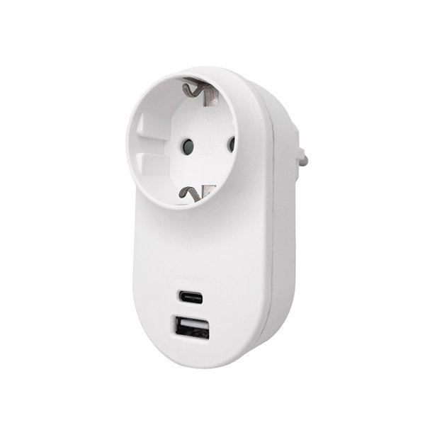 BRY-XLINE-TR1-1WAY-USBA/C-3.1A-W/CP-EU-SOCKET