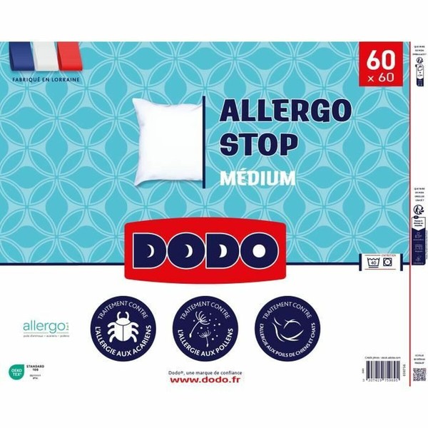 Pagalvę DODO ALLERGO STOP Balta 60 x 60 cm
