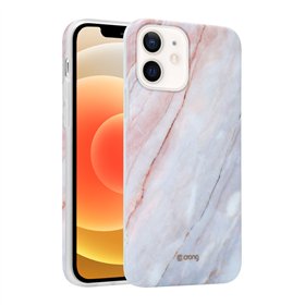 Crong Marble Case - Case for iPhone 12 Mini (Pink)