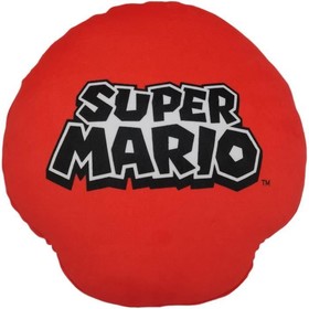 Cushion Mario Bros 43 x 3 x 43 cm White Red Polyester Mushroom