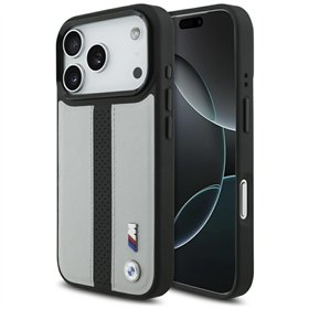 BMW M Perforated Stripe Logo MagSafe - iPhone 17 Pro Case (Gray)