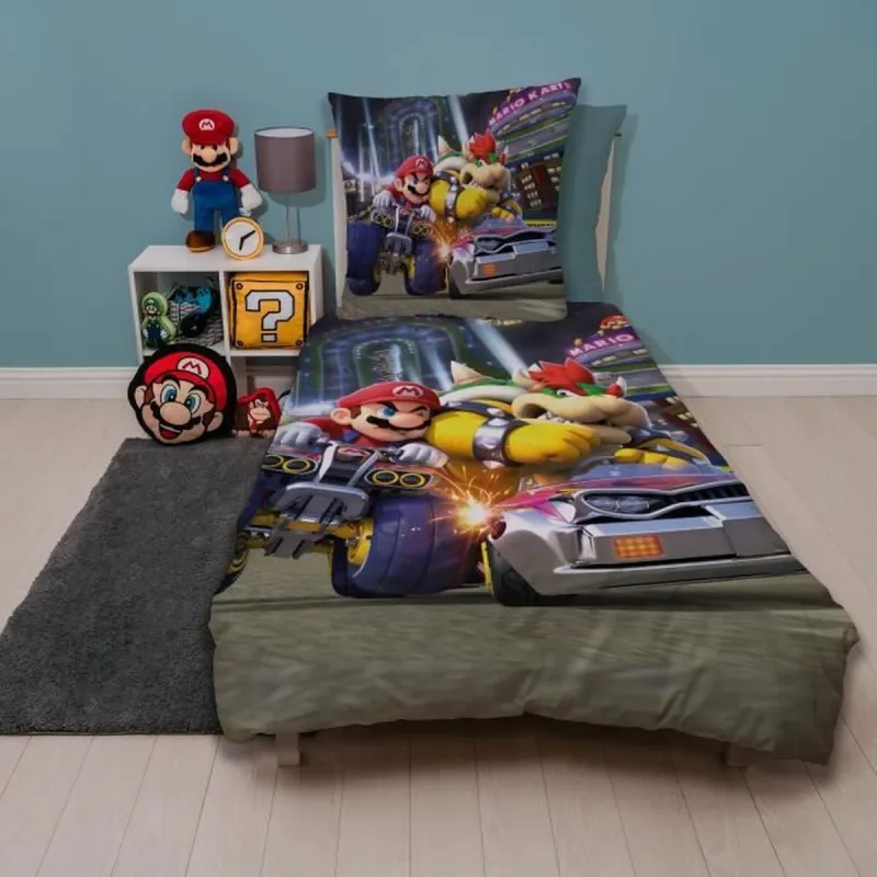 Antklodės užvalkalų rinkinys Mario Bros 25 x 5 x 30 cm Spalvotas Lova 140 2 Dalys