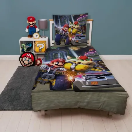Antklodės užvalkalų rinkinys Mario Bros 25 x 5 x 30 cm Spalvotas Lova 140 2 Dalys