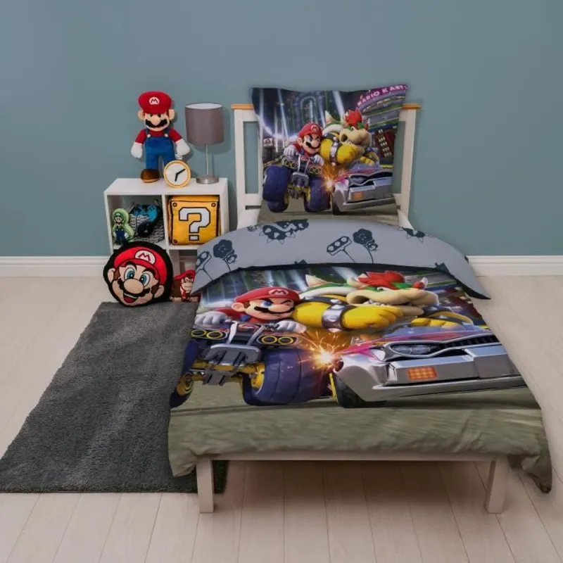 Antklodės užvalkalų rinkinys Mario Bros 25 x 5 x 30 cm Spalvotas Lova 140 2 Dalys