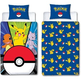 Antklodės užvalkalų rinkinys Pokémon Geltona Balta Raudona Lova 140 2 Dalys