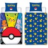 Antklodės užvalkalų rinkinys Pokémon Geltona Balta Raudona Lova 140 2 Dalys