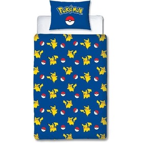 Antklodės užvalkalų rinkinys Pokémon Geltona Balta Raudona Lova 140 2 Dalys