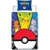Antklodės užvalkalų rinkinys Pokémon Geltona Balta Raudona Lova 140 2 Dalys