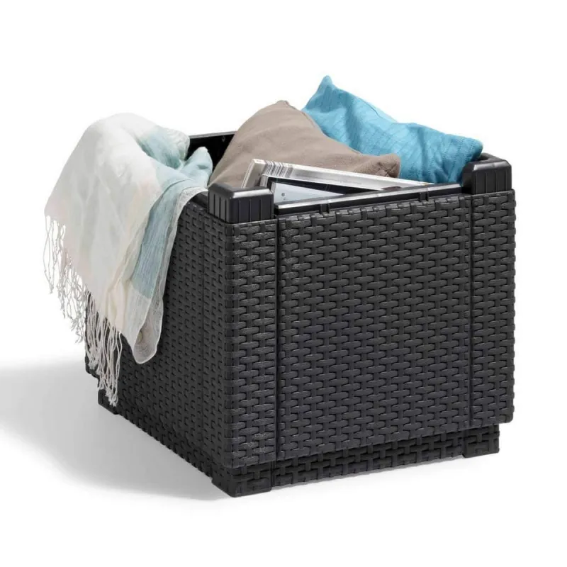 Side table Allibert by KETER Black polypropylene (42 x 42 x 39 cm)