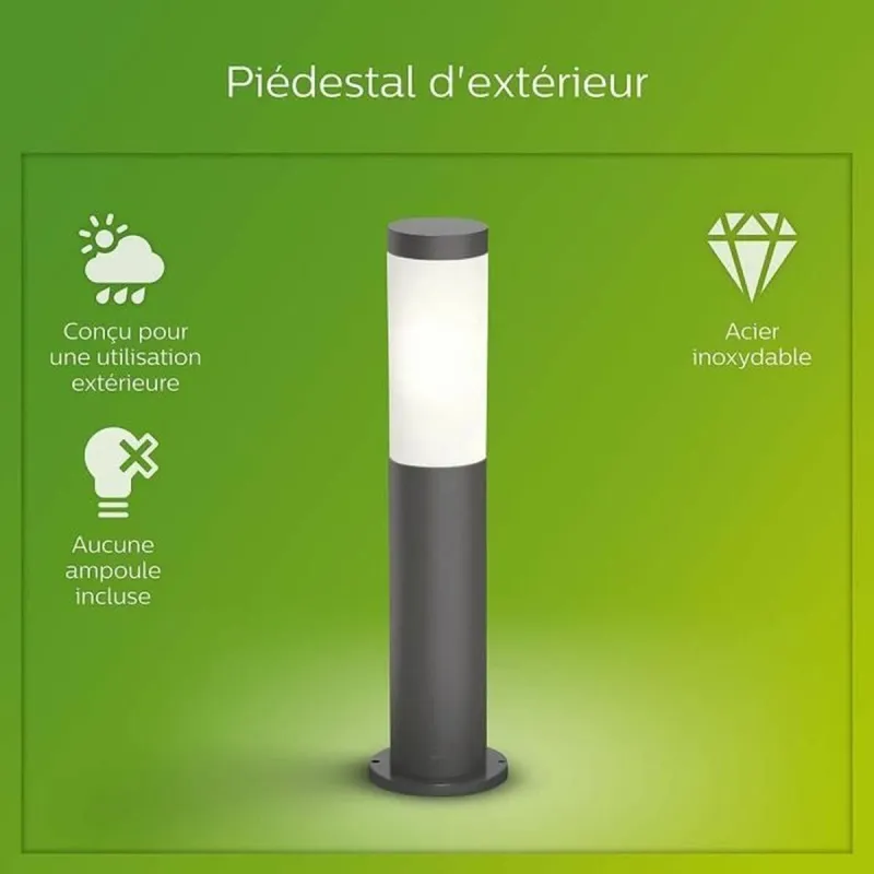 Lempa Philips Luminarias de exterior Antracito E27 230 V 2700 K