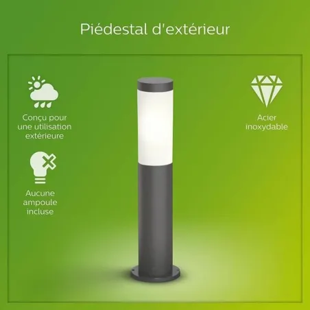 Lempa Philips Luminarias de exterior Antracito E27 230 V 2700 K