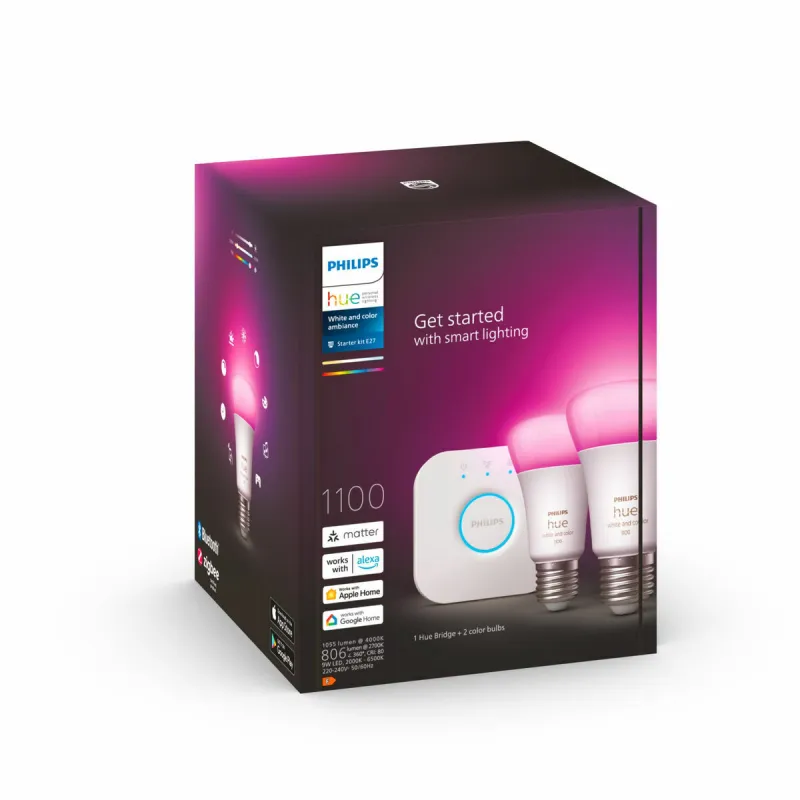 Išmani Lemputė Philips Kit de inicio E27 9 W E27 LED 6500 K 806 lm