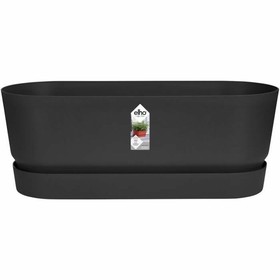 Balkona Puķu Kaste Elho   Melns 50 cm Plastmasa Ovāls