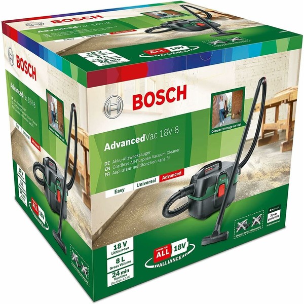 Wet and dry vacuum cleaner BOSCH AdvancedVac 18V-8 8 L