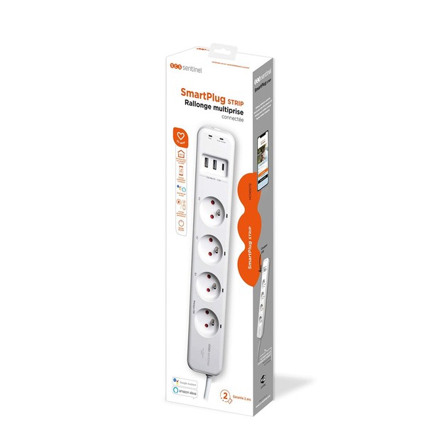 4 kištukų lizdas be maitinimo jungiklio SCS SENTINEL SmartPlug 240 V