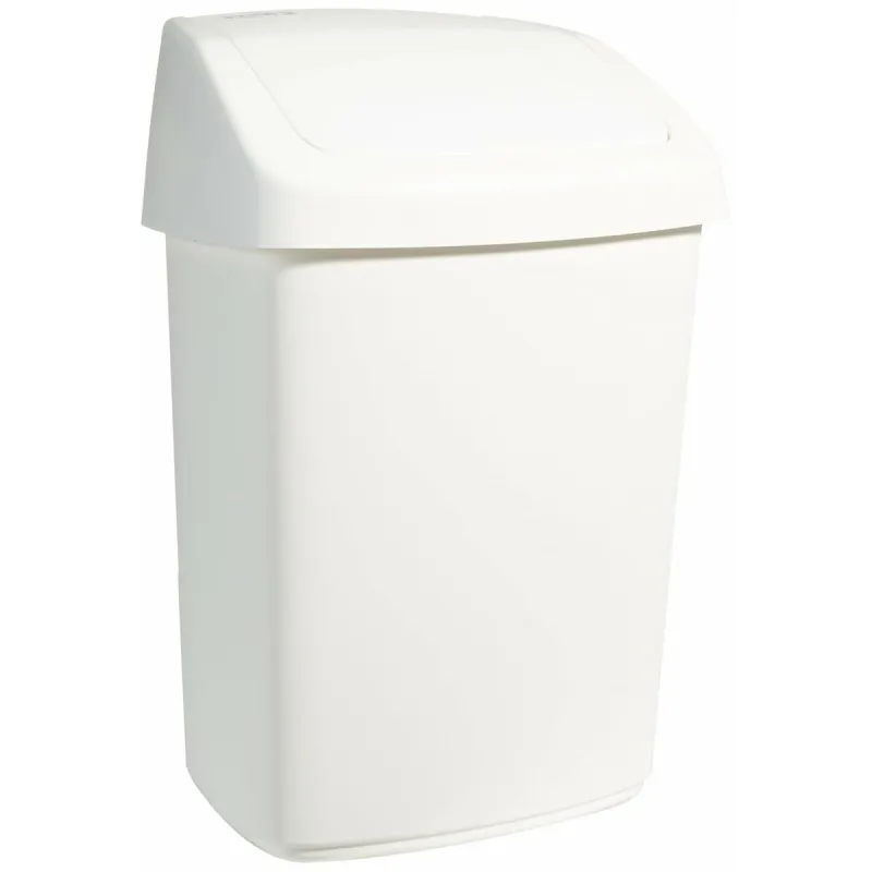 Rubbish Bin Rubbermaid TAPA BASCULANTE White Black Plastic 25 L