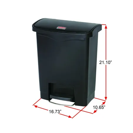 Rubbish Bin Rubbermaid TAPA BASCULANTE White Black Plastic 25 L