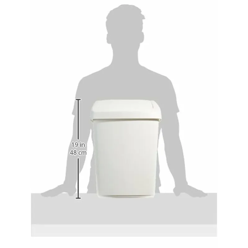 Мусорное ведро Rubbermaid TAPA BASCULANTE Белый Чёрный Пластик 25 L