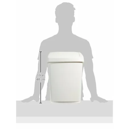 Rubbish Bin Rubbermaid TAPA BASCULANTE White Black Plastic 25 L