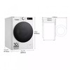 Skalbimo mašina LG F4WR6013AGW 60 cm 1400 rpm 13 kg Garai