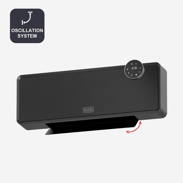Lämmitin Black & Decker BXWSH2001E Musta 2000 W