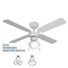Lubinis ventiliatorius su apšvietimu EDM 33800 Caribe Balta 50 W