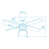 Потолочный вентилятор со светом EDM 33800 Caribe Белый 50 W