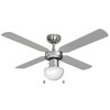 Kattotuuletin valolla EDM 33801 Caribe Hopeinen 50 W
