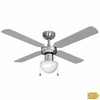 Plafondventilator met licht EDM 33801 Caribe Sudrabains 50 W