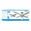 Plafondventilator met licht EDM 33801 Caribe Sudrabains 50 W